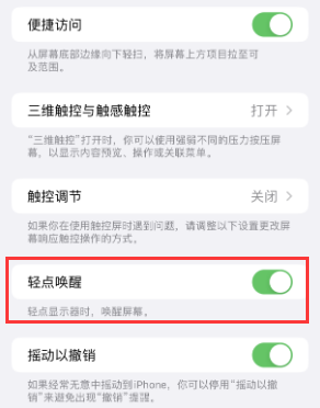 三沙苹果授权维修站分享iPhone轻点无法唤醒怎么办 