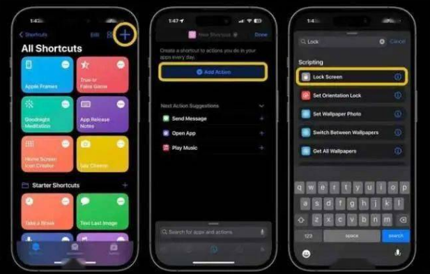 三沙苹果14锁屏维修店分享iPhone14升级iOS16.4后如何创建锁屏快捷方式 